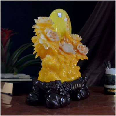 花好月圆黄玉摆件 传统美学与现代工艺的融合典范